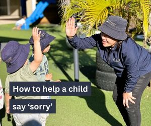 How do you help a child say sorry?