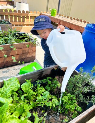 The Pre-prep children have gardening classes included in their enrolment