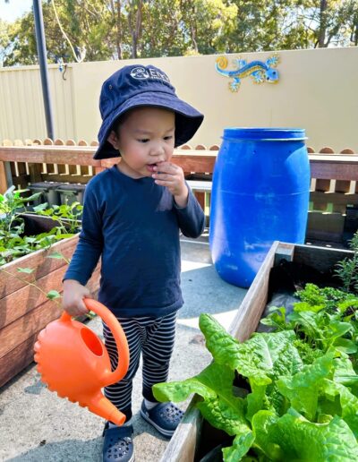 The children enjoy an enriching activity program including gardening classes