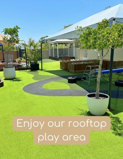 Enjoy our rooftop play area