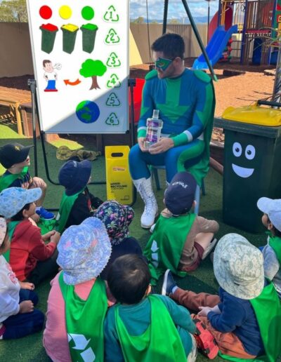 Recycleman Show at Enrich child care in Southport