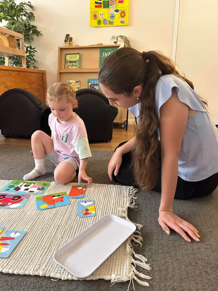 Educator and child
